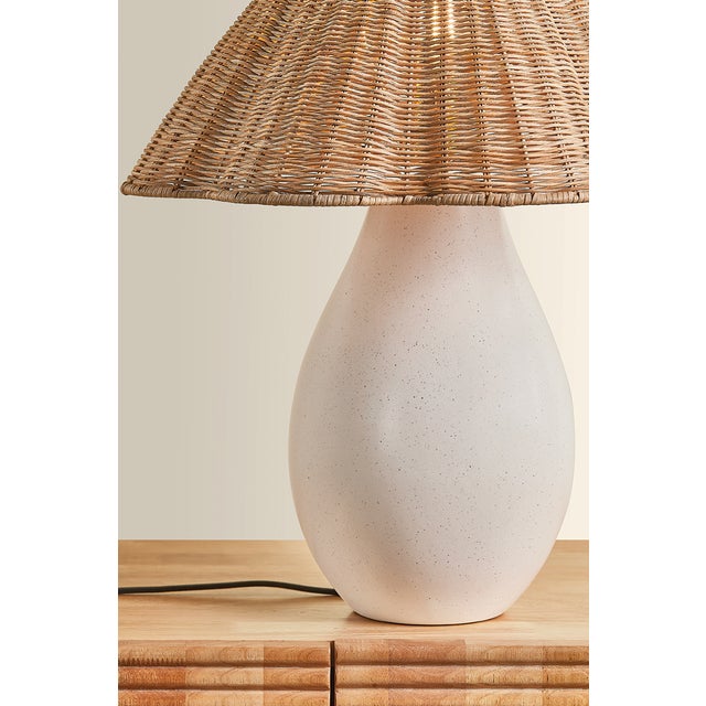 Deanne reinterprets a classic mushroom silhouette with soft curves and mixed materiality. Finished in a Creamy Oat glaze,...