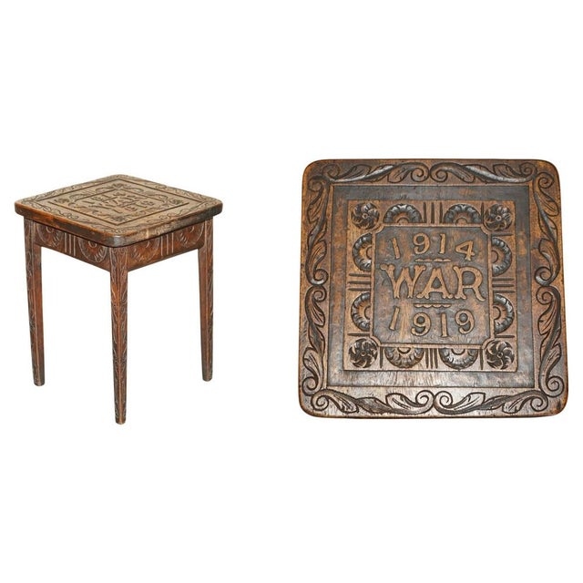 Hand Carved Side Table, 1919 For Sale - Image 17 of 17