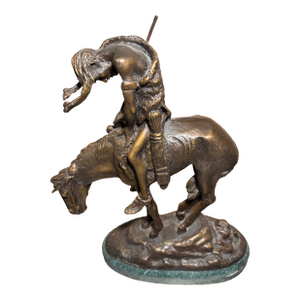 1980s Bronze ‘End of the Trail’ Sculpture, Styled After Fraser.”