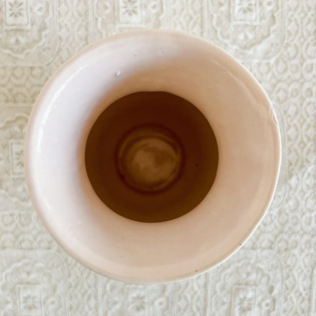 Mid-Century Modern Mid Century Modern Pink Art Pottery Vase For Sale - Image 3 of 8