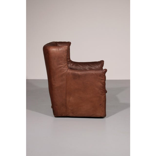 Patinated Leather Chair by Gerard Van Den Berg for Montis, Netherlands, 1970s For Sale - Image 6 of 13