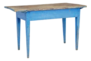 Rustic Painted Pine Side Table, 1860s
