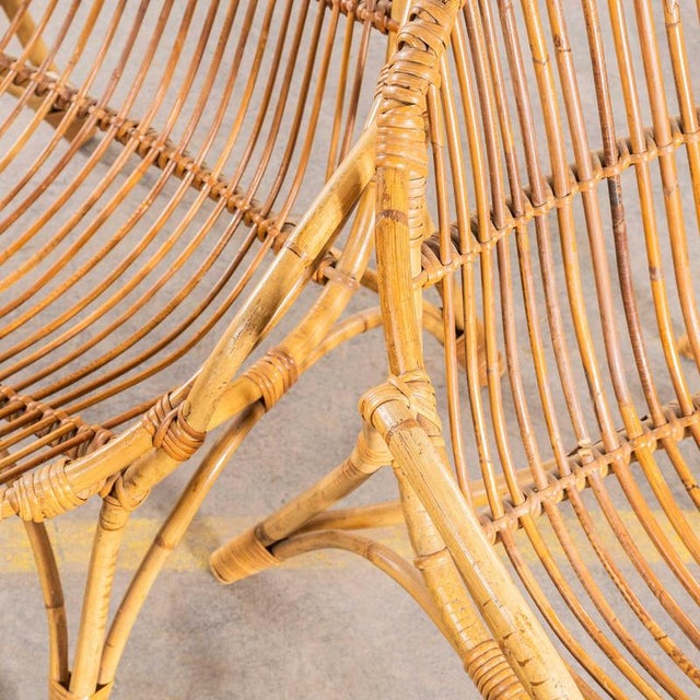 Rattan Armchairs with Handles, 1960s, Set of 2 For Sale - Image 6 of 10
