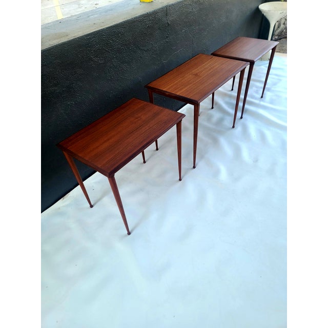 1960s Danish Teak Nesting Tables Vejle Stolefabrik For Sale - Image 5 of 9