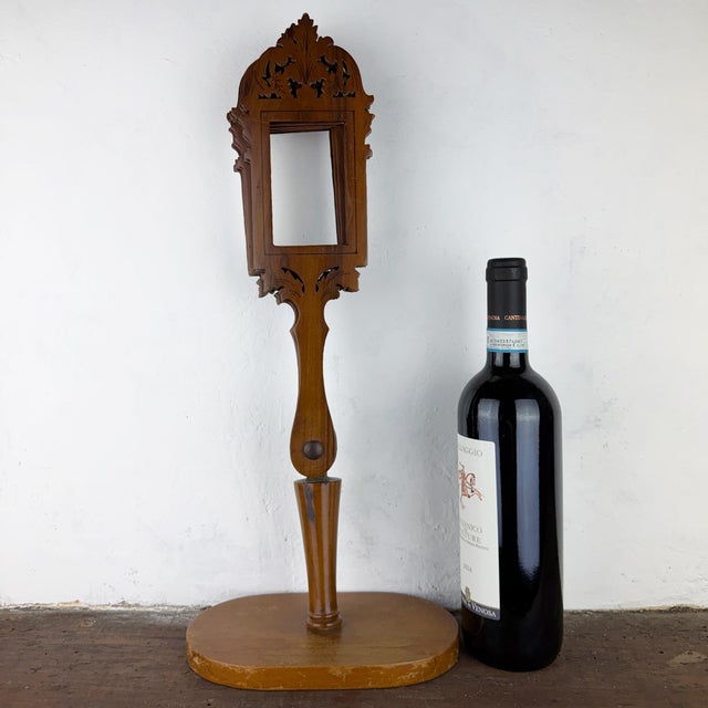 Antique Victorian Folding Photo Frame Stand in Walnut, 1890s For Sale - Image 12 of 14