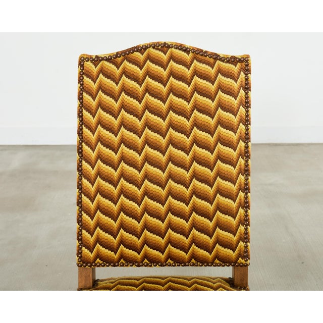 Set of Eight French Louis XIII Os De Mouton Maple Dining Chairs For Sale - Image 10 of 17