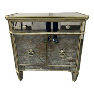 Borghese Collection Mirrored Nightstand For Sale