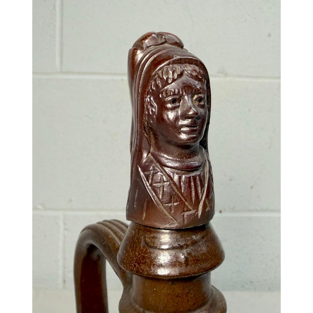 Ceramic Antique Handmade Figural Calvados French Stoneware Pottery Decanter Flask For Sale - Image 7 of 15