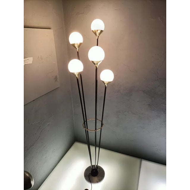 Iron, Brass & Marble Alberello Floor Lamp from Stilnovo For Sale - Image 17 of 18
