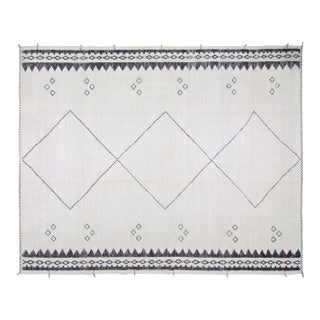 Contemporary Moroccan Hand Knotted Wool Rug, 12'3 X 15'5 For Sale