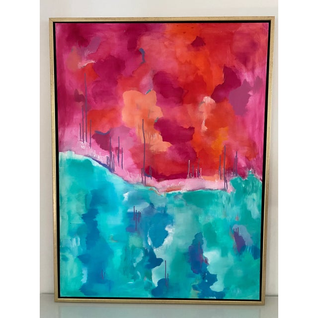 “Sand in the Hourglass” Contemporary Abstract Painting by Jennifer Hopkins-Wilcox, Framed For Sale - Image 12 of 12