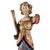 A pair of 17th-century Cornucopia sculptures depicting two polychrome angels in lacquered and gilded wood from a private...