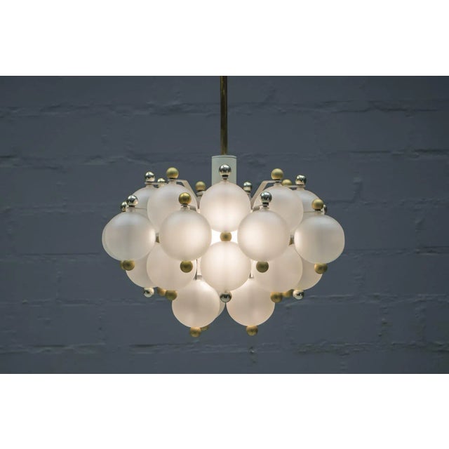 Mid-Century Modern Austrian Glass Ball Chandelier from Kalmar, 1960s For Sale - Image 3 of 10