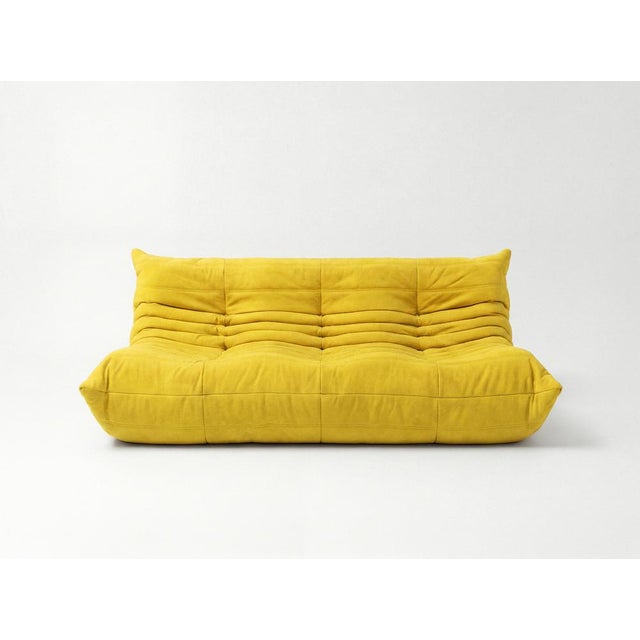 Togo Sofa Three Seater in Yellow by Michel Ducaroy for Ligne Roset For Sale - Image 6 of 6