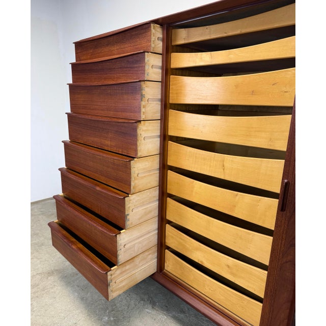 Wood Svend Madsen for Falster Mobelfabrik Danish Mid-Century Modern Teak Dresser / Armoire For Sale - Image 7 of 12