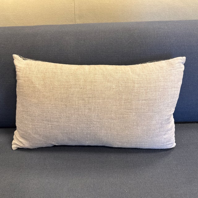 Bespoke Geometric Woven Lumbar Pillow For Sale - Image 4 of 12