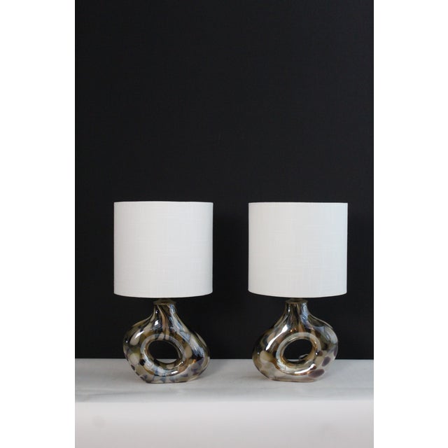 Mid-Century Modern Mid 20th Century Petite Seguso Style Lamps - a Pair For Sale - Image 3 of 16