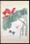 The red flower is a phototype print on paper realized in the late 20th Century by a Unknown Chinese Master. Monogrammed on...