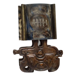 Large Brutalist Table or Floor Lamp by Francesco Pasinato, 1930s For Sale