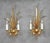 Mid-Century Modern Spanish Gilt Ferrocolor Tole Wheat Sheaf Wall Sconces, 1950, Set of 2 For Sale - Image 3 of 11