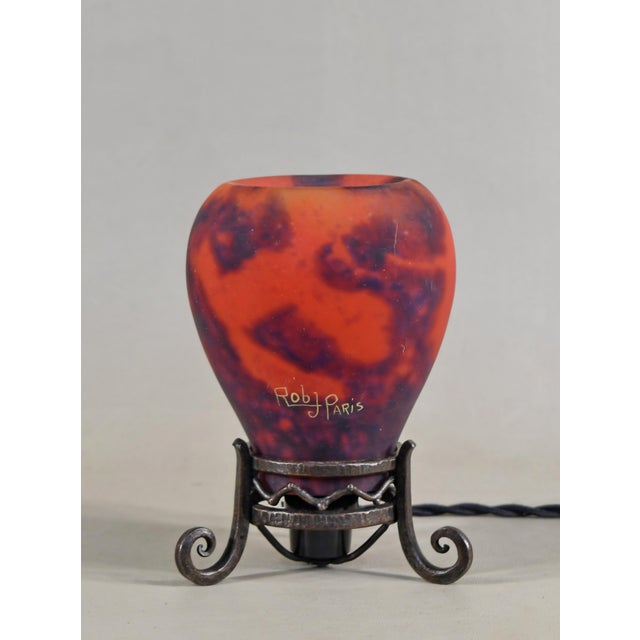 Art Deco French Art Deco Incense Burner Night Lamp by Robj Daum - 1925 France For Sale - Image 3 of 11