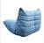 Blue Togo Lounge Chair in Light Blue Corduroy by Michel Ducaroy for Ligne Roset For Sale - Image 8 of 10