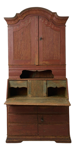 Antique Swedish Rococo and Gustavian Style Secretary Cabinet