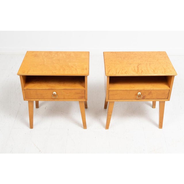 Art Deco Swedish Birch Nightstands, 1920s, Set of 2 For Sale - Image 6 of 9