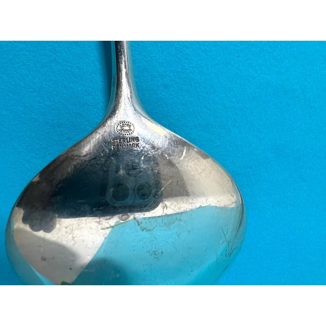 Circa 1950s Georg Jensen Sterling Silver "Cypress" Flatware, Service for Twelve- 93 Pieces For Sale - Image 9 of 10