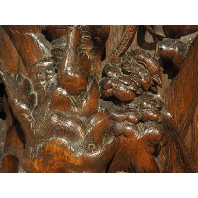 19th Century French Oval Black Forest Game Plaque With Bark Trompe L’Oeil For Sale - Image 11 of 12