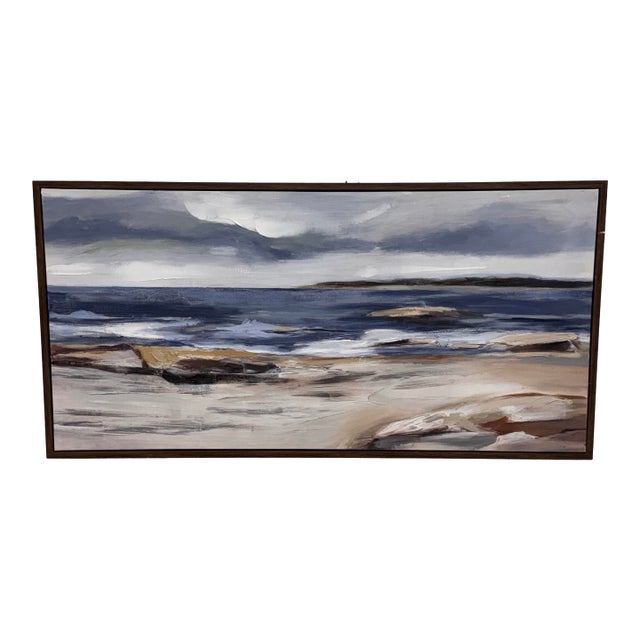 Brodsky Abstract Coastal Seascape on Canvas, Framed For Sale