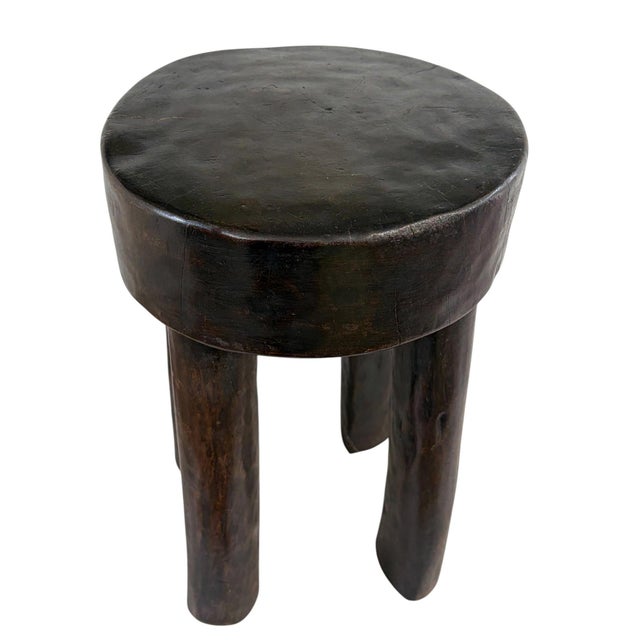 Wood African Vintage Wood Milk Stool Hehe Gogo People Tanzania 14.25 " H For Sale - Image 7 of 10