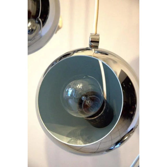 Italian Chrome Globe Pendant from Guzzini, 1965 For Sale - Image 7 of 12