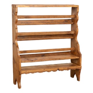 19th Century Danish Pine Plate Rack Shelf For Sale