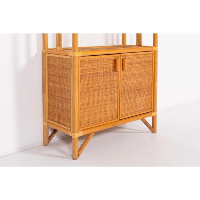 Vintage Bamboo and Rattan Cabinet, 1980s For Sale - Image 6 of 8