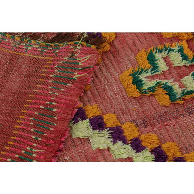 Textile Vintage Moroccan Runner Rug in Red With Diamond Medallions, From Rug & Kilim For Sale - Image 7 of 7