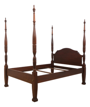 Harden Queen Size Rice Carved Poster Bed