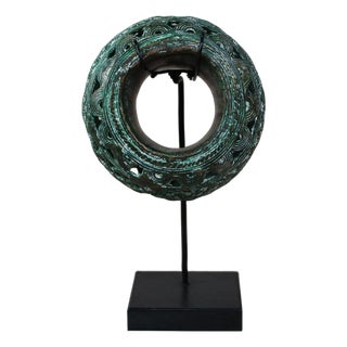 Benin Bronze Bangle on Stand For Sale