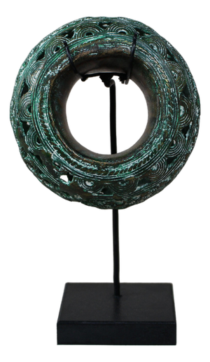 Benin Bronze Bangle on Stand