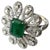 Set in 18k Gold, 2.48 Carats, Natural Zambian Emerald & Rose Cut Diamonds Ring, Size 6.5 For Sale - Image 4 of 9