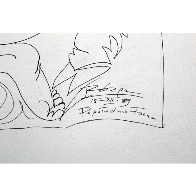 Contemporary Leszek Rózga, Faun's Afternoon, 1989, Drawing on Paper For Sale - Image 3 of 4