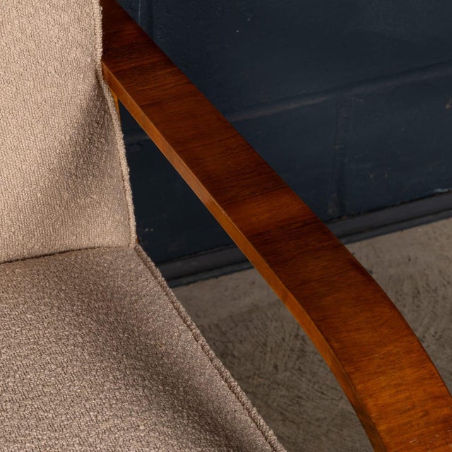Vintage Austrian Art Deco Lounge Chairs in Walnut and Fabric, 1930, Set of 2 For Sale - Image 16 of 18