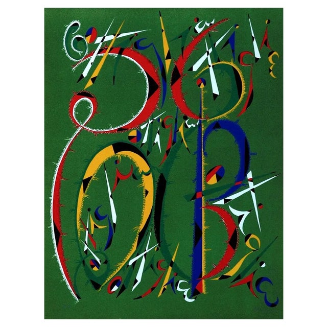 Rafael Alberti, Letter B, Lithograph, 1972 For Sale
