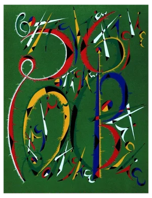 Rafael Alberti, Letter B, Lithograph, 1972