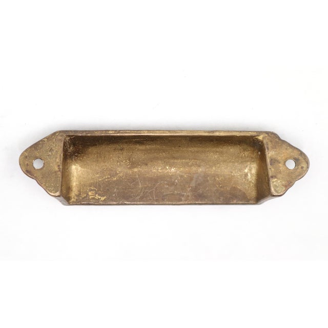 Antique Victorian 4 In. Bronze Drawer Bin Pull For Sale - Image 4 of 4