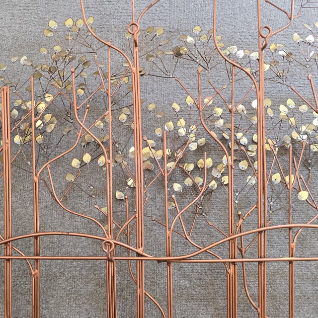 Mid-Century Organic Modern Curtis Jeré Brass Tree Wall Sculpture, 57" For Sale - Image 12 of 18