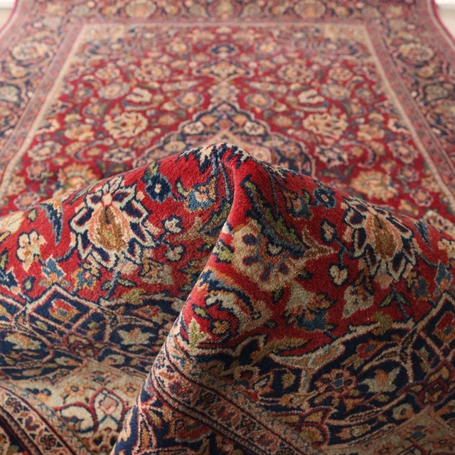 Vintage Middle Eastern Keshan Rug For Sale - Image 10 of 12