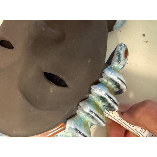 Mid-Century Wall Mask by Gertraud Wolterhoff for Karlsruhe Majolika, 1933 For Sale - Image 9 of 16