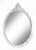 Shabby Chic Vintage Oval Mirror Floral Frame and Crown For Sale - Image 3 of 5