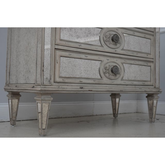 Glass Pair Hooker Hollywood Regency 3 Drawer Commode Chests For Sale - Image 7 of 18